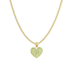 12 Constellation Love Necklace Ins Personalized Heart-shaped Necklace Clavicle Chain Fashion Jewelry For Women Valentine's Day
