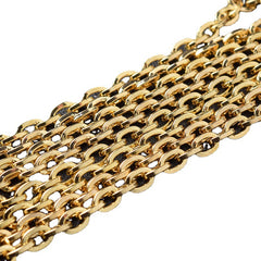 Electroplating Pearl Bag With Metal Flat O-shaped Chain