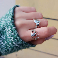 Retro Personality Cute Open Smiley Ring