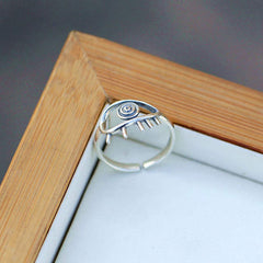 Retro Personality Cute Open Smiley Ring