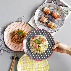 Creative Japanese Ceramic Dishes Dishes Dishes Large Flat Rice Dishes