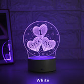 3D Night Light Led Table Lamp Lover Show Love Gift Room Decoration Mini Table Lamp
