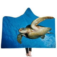 2018 New Hooded Blanket Poncho Thicker Blanket Hooded Blanket Home