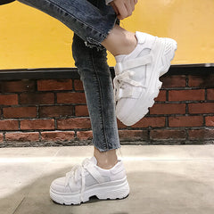 High School Students' White Shoes In Spring
