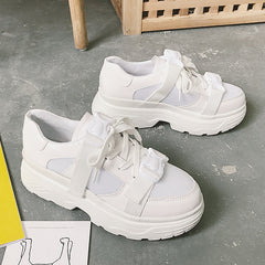High School Students' White Shoes In Spring