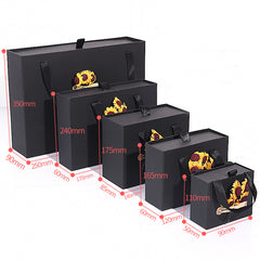 Ins Carton Spot Gift Box Knot Wedding Box With Hand Gift Portable Drawer Gift Box