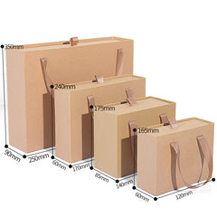Ins Carton Spot Gift Box Knot Wedding Box With Hand Gift Portable Drawer Gift Box