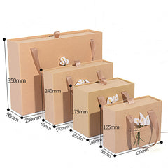 Ins Carton Spot Gift Box Knot Wedding Box With Hand Gift Portable Drawer Gift Box