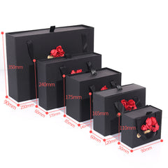 Ins Carton Spot Gift Box Knot Wedding Box With Hand Gift Portable Drawer Gift Box