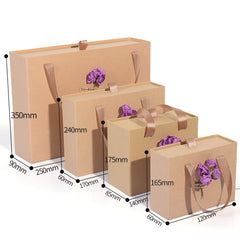 Ins Carton Spot Gift Box Knot Wedding Box With Hand Gift Portable Drawer Gift Box
