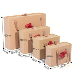 Ins Carton Spot Gift Box Knot Wedding Box With Hand Gift Portable Drawer Gift Box