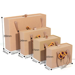 Ins Carton Spot Gift Box Knot Wedding Box With Hand Gift Portable Drawer Gift Box