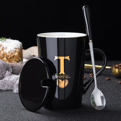 Creative Ceramic Mug With Last Name Letter Mug