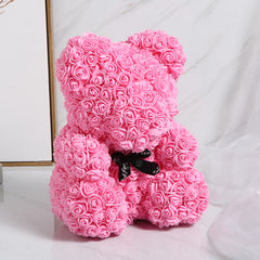25cm Cute Flower Rose Bear Handmade Valentines Day 2020 Gift
