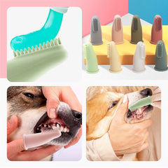 Nontoxic Silicone Dog & Cat Toothbrush for Fresh Breath