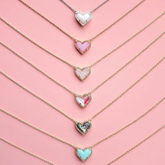 Heart-shaped Necklace Adjustable Peach Heart Natural Stone Clavicle Chain Love Necklace For Women Valentine's Day