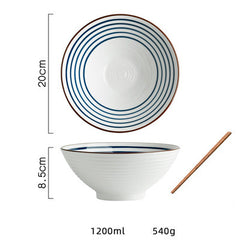 Japanese Style Large Soup Bowl Household Ceramic Tableware