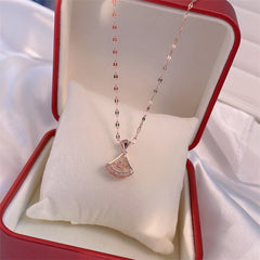 Valentines Day Gift Women's Fashion Simple Full Diamond Perfume Bottle Clavicle Chain Necklace Fashion Jewelry Woman
