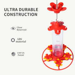 2024 New Hummingbird Drinker Feeder Outdoor Hanging Bird Feeder Easy To Clean Ant Proof Yard Garden Decoration Bird Feeder House