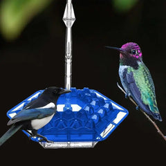 Pet Bird Feeder Outdoor Hanging Hexagon Wild Birds Feeder Food Dispenser Leak-Proof Hummingbird Feeder For Hummer Birds Bees