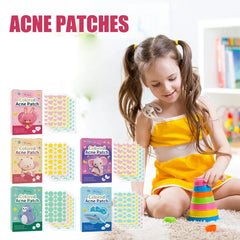 144 PCS Acne Pimple Patches - Invisible, Colorful Skin Care Stickers for Blemish Concealing
