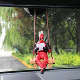 Anime Deadpool Swing PVC Action Figure Car Interior Decoration Kids Toys Model X-Men Figurine Pendant Doll Car Accessories Gift