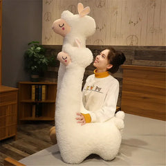 Lovely Alpaca Plush Pillow Japanese Soft Stuffed Toy Cute Sheep Llama PKawaii Room Bed Decor Doll Gift for Children Christmas