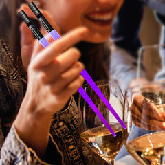 1 Pair Glowing Chopsticks Light Up Sticks Versatile LED Chopsticks for Club Party Wedding Birthday Raves Concert