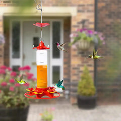 2024 New Hummingbird Drinker Feeder Outdoor Hanging Bird Feeder Easy To Clean Ant Proof Yard Garden Decoration Bird Feeder House