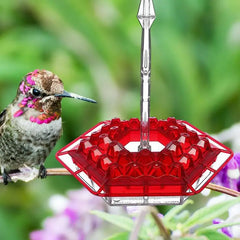 Pet Bird Feeder Outdoor Hanging Hexagon Wild Birds Feeder Food Dispenser Leak-Proof Hummingbird Feeder For Hummer Birds Bees