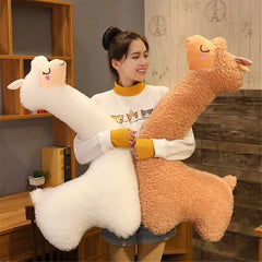 Lovely Alpaca Plush Pillow Japanese Soft Stuffed Toy Cute Sheep Llama PKawaii Room Bed Decor Doll Gift for Children Christmas
