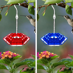Pet Bird Feeder Outdoor Hanging Hexagon Wild Birds Feeder Food Dispenser Leak-Proof Hummingbird Feeder For Hummer Birds Bees