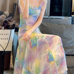 Mermaid Camisole Streamer Dress French Lady
