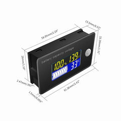 Battery Indicator LCD Voltmeter, Thermometer Alarm