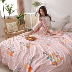 Air Conditioning Quilt With Lorca Cotton Print Summer Quilt Is Machine Washable