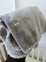 Fleece Children's Embroidered Blanket Thickened Blanket
