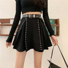 a-line pleated skirt