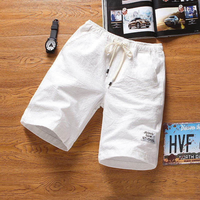 Teenage Men's Casual Five-point Pants
