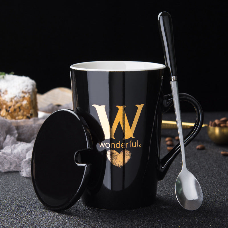 Creative Ceramic Mug With Last Name Letter Mug