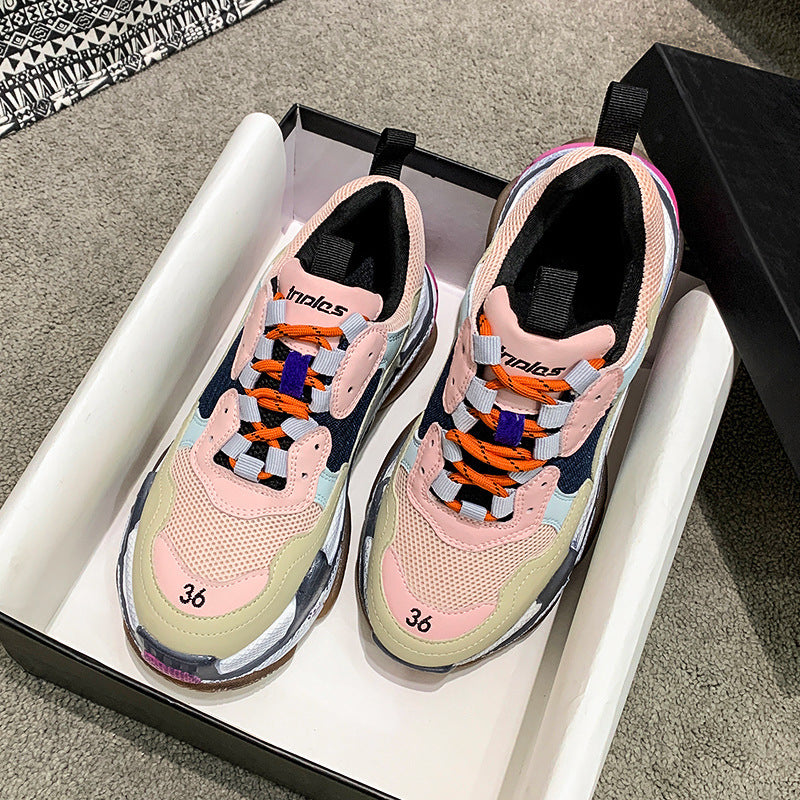 Versatile heavy soled dad shoes