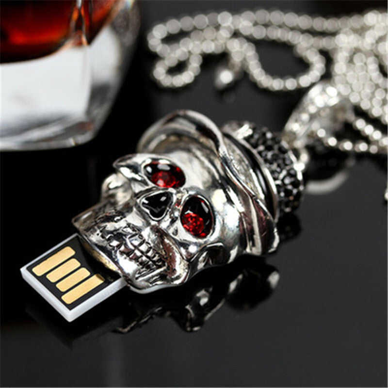 Metal USB Flash Drive Gift Bead Chain Can Be Used As A Necklace