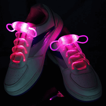 Led Sport Shoe Laces Glow Shoe Strings Round Flash Light Shoelaces