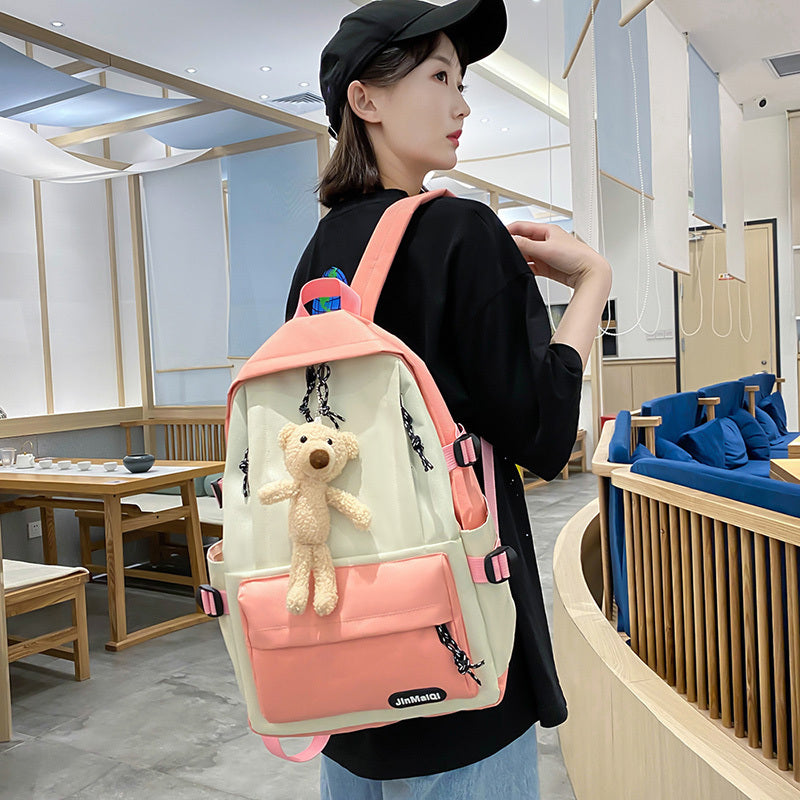 Korean Version Lovely Harajuku Primary School Backpack Senior High School Large Capacity Double Shoulder Bag