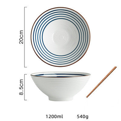 Japanese Style Large Soup Bowl Household Ceramic Tableware