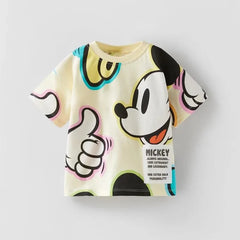 2023 Summer New Children's Clothing: Baby Girls Short Sleeve Basic Tops Cartoon T-Shirt For Kids Boy