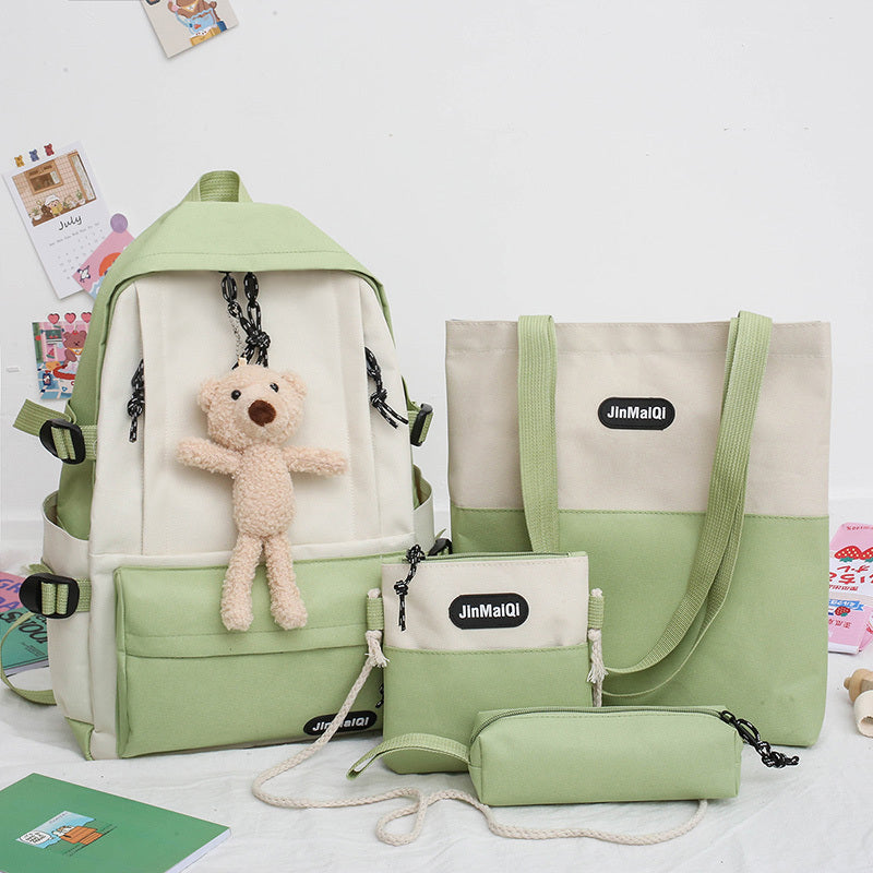 Korean Version Lovely Harajuku Primary School Backpack Senior High School Large Capacity Double Shoulder Bag