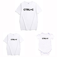 Parent-child Father-son T-shirt Short-sleeved Family Fun Top Classic Funny