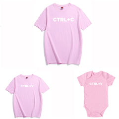Parent-child Father-son T-shirt Short-sleeved Family Fun Top Classic Funny