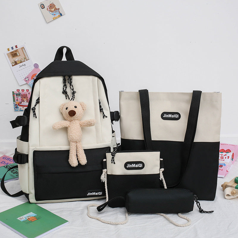 Korean Version Lovely Harajuku Primary School Backpack Senior High School Large Capacity Double Shoulder Bag
