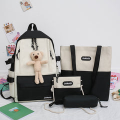 Korean Version Lovely Harajuku Primary School Backpack Senior High School Large Capacity Double Shoulder Bag